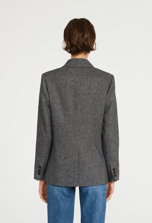 Veste gris chiné tailleur