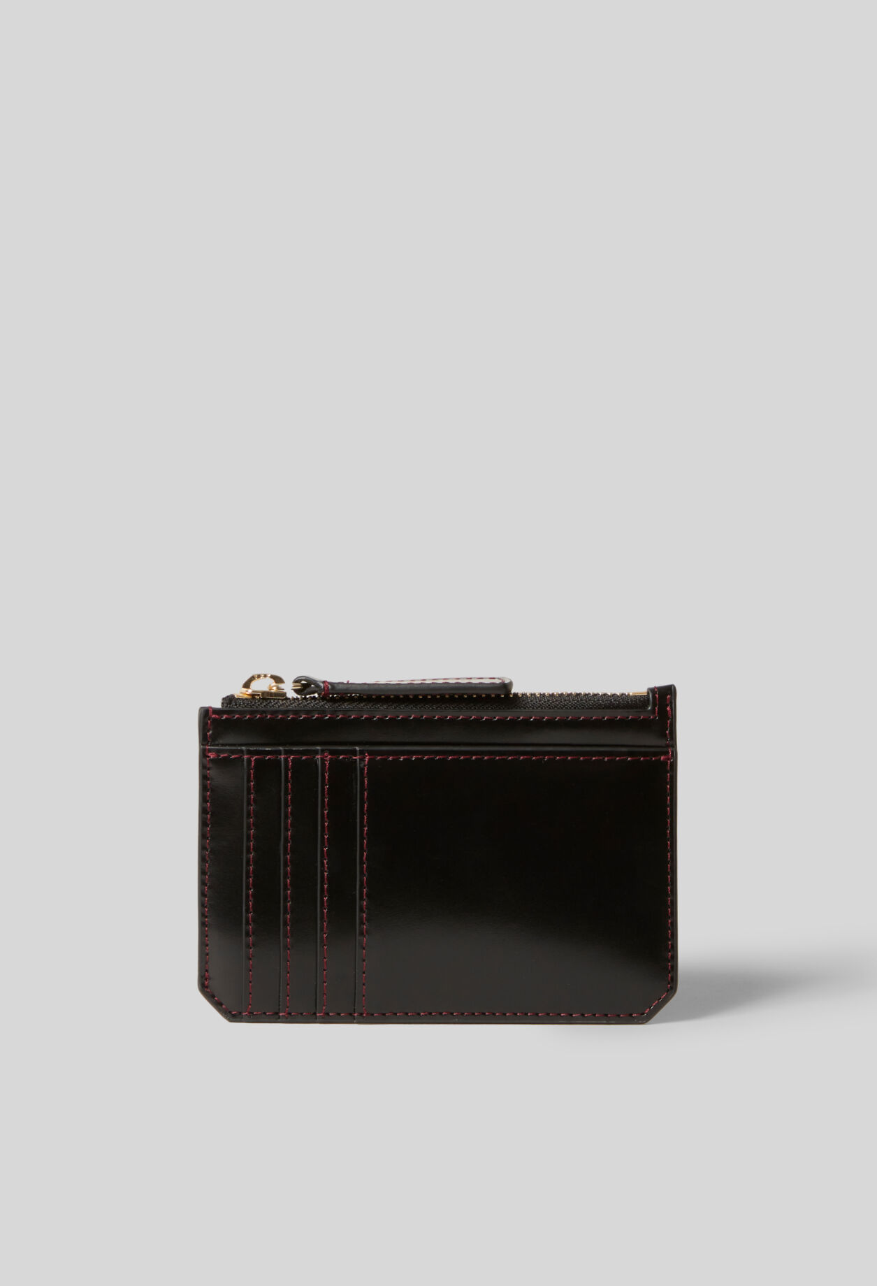 Gold Heart Leather Card Holder