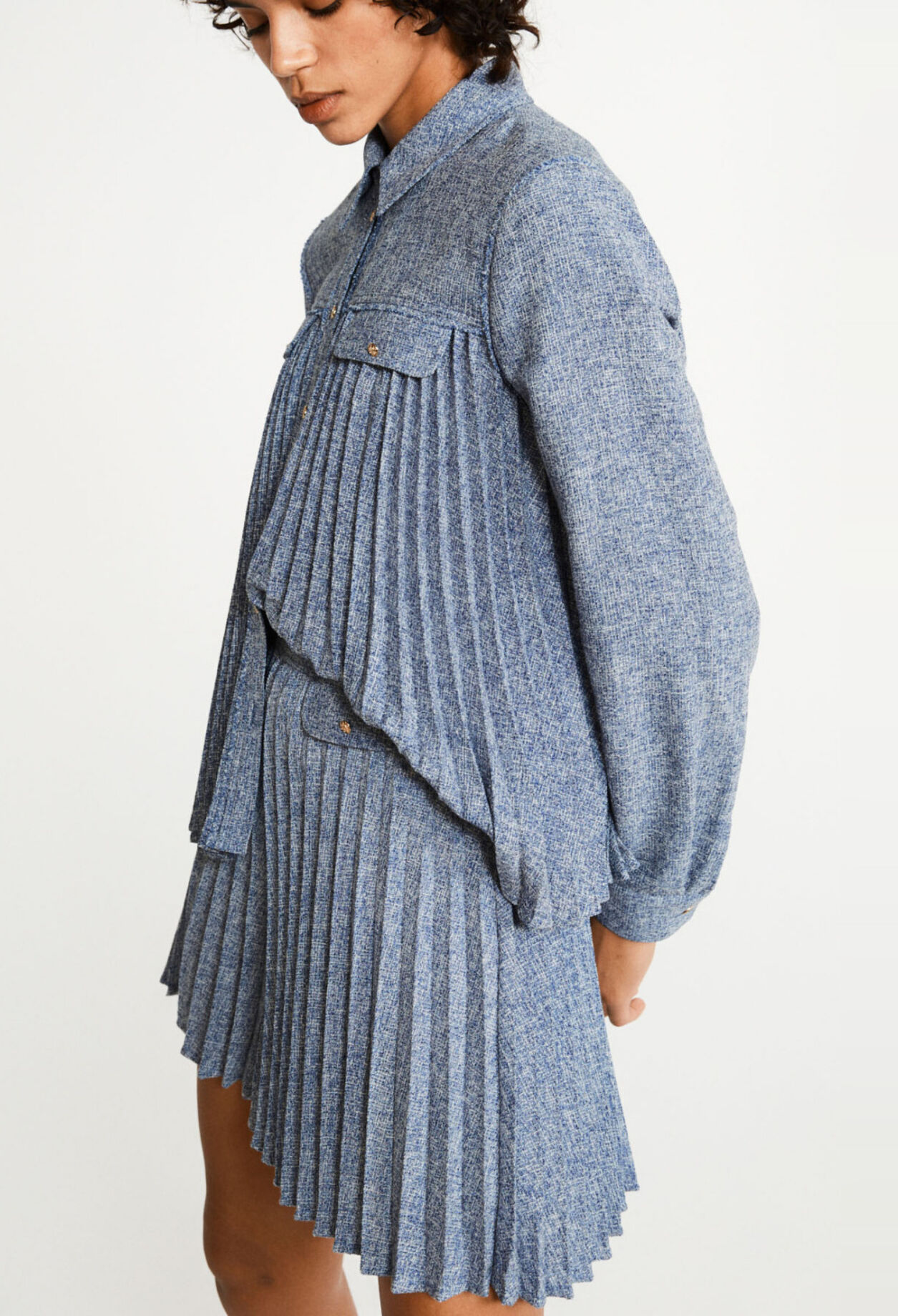 Pleated shorts
