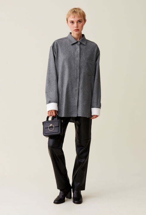 Oversized grey shacket