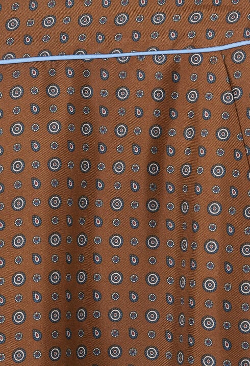 Printed fluid trousers