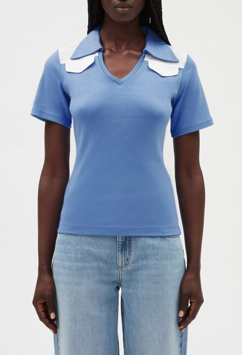 Short-sleeved polo T-shirt