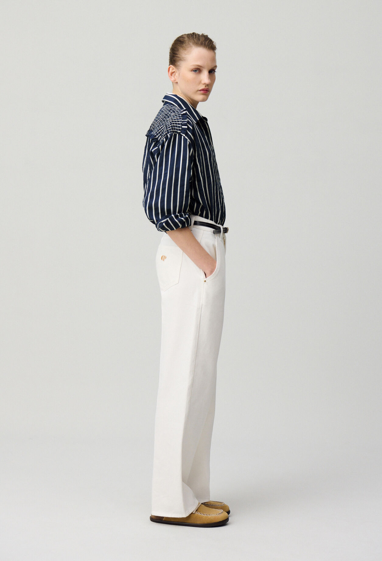Striped fluid shirt