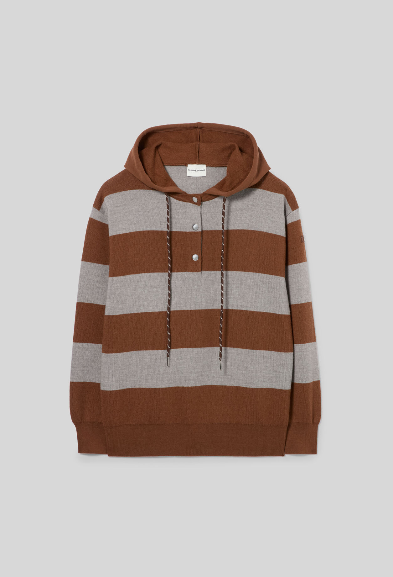 Oversized striped knit jumper