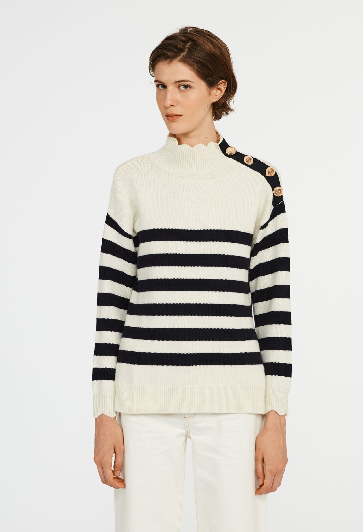 Pull marin à col montant for women | Claudie Pierlot