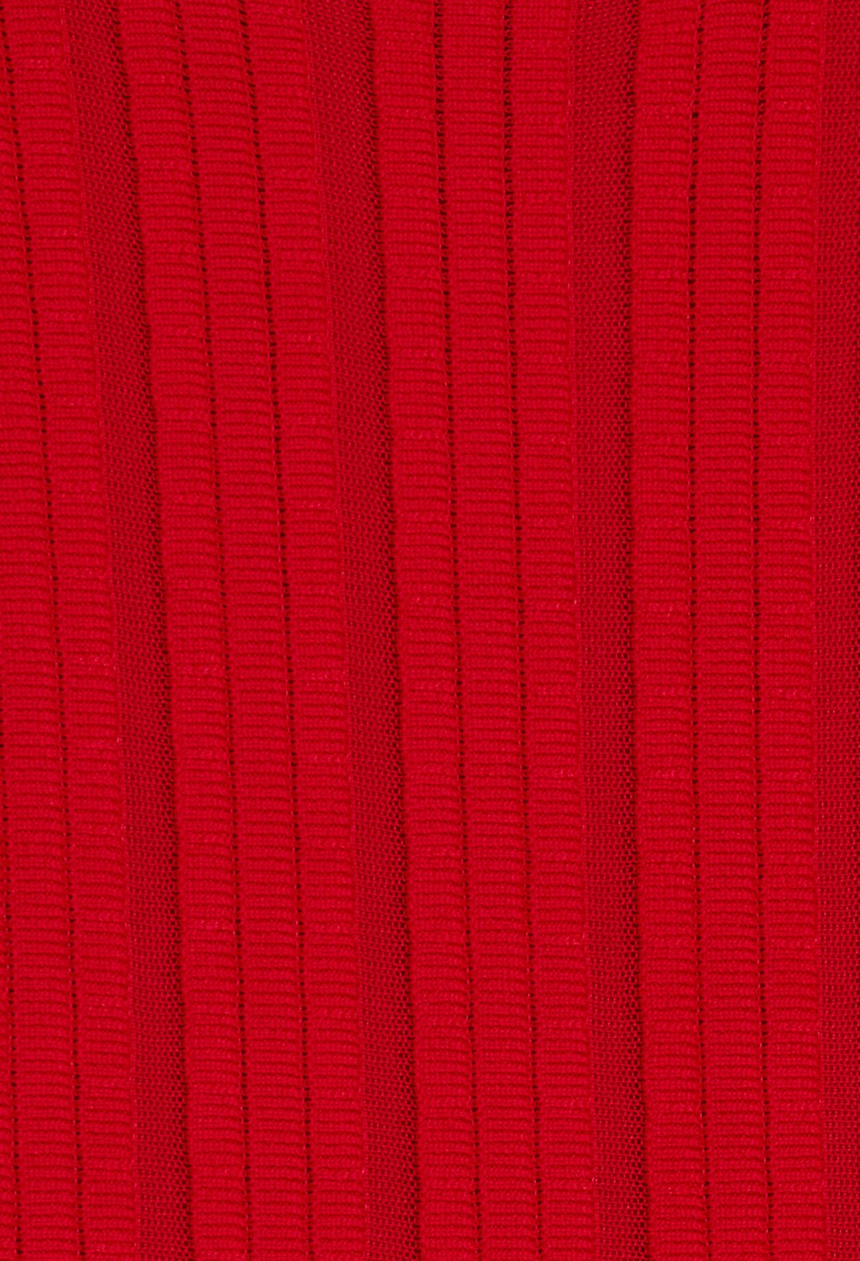 Red knit short dress