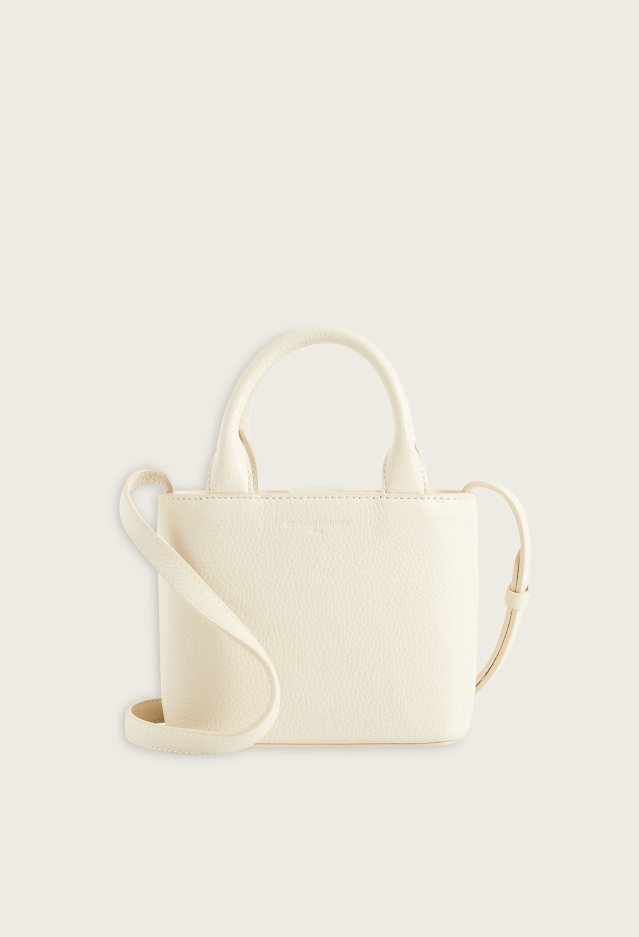 【本日特価】 nano Anouck leather grained Ecru bag Pierlot Claudie | women for トートバッグ