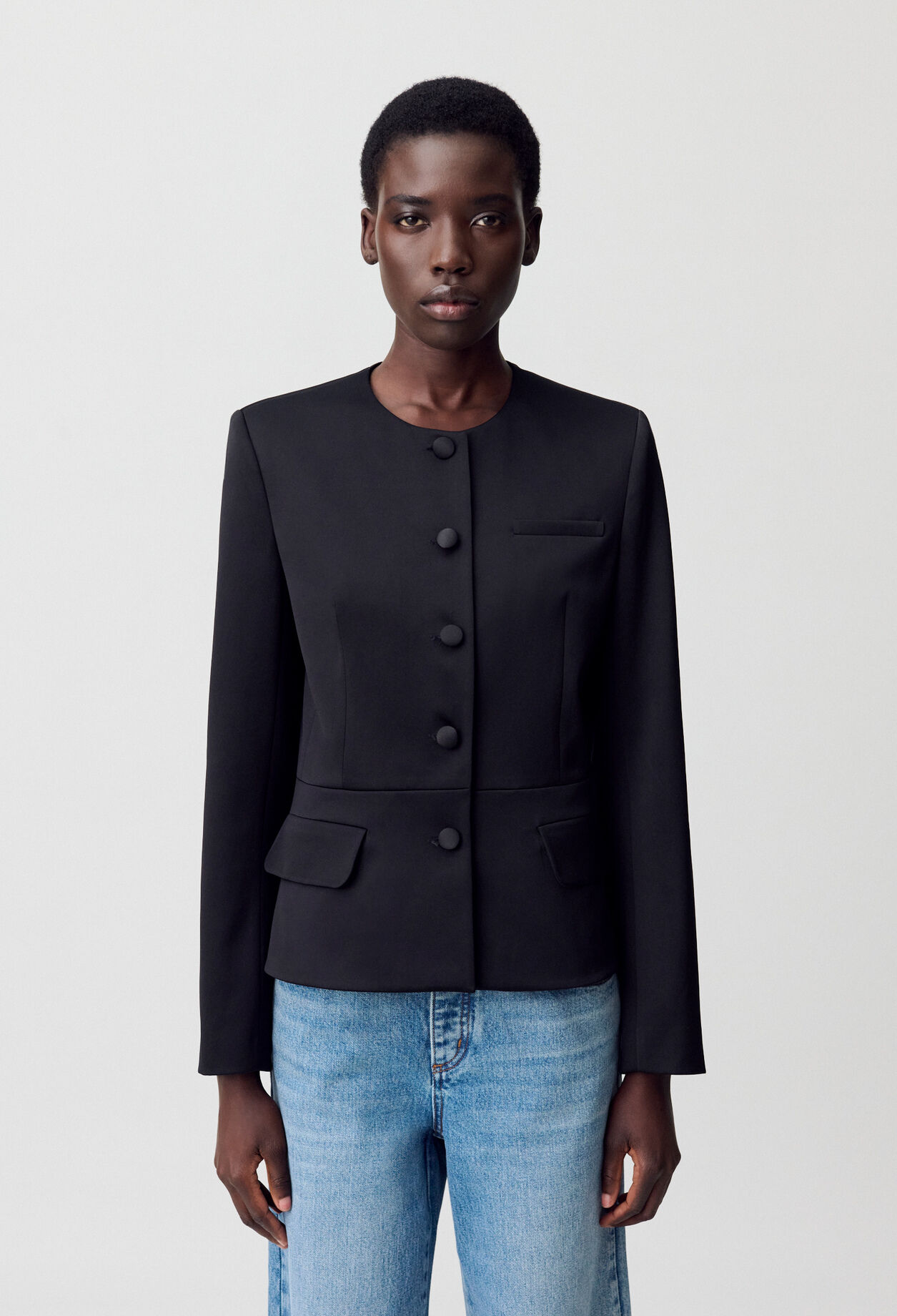 Fitted Satin Jacket