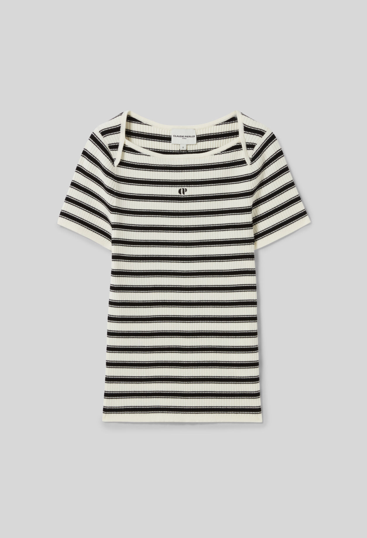 Fine-Knit Breton Stripe Top