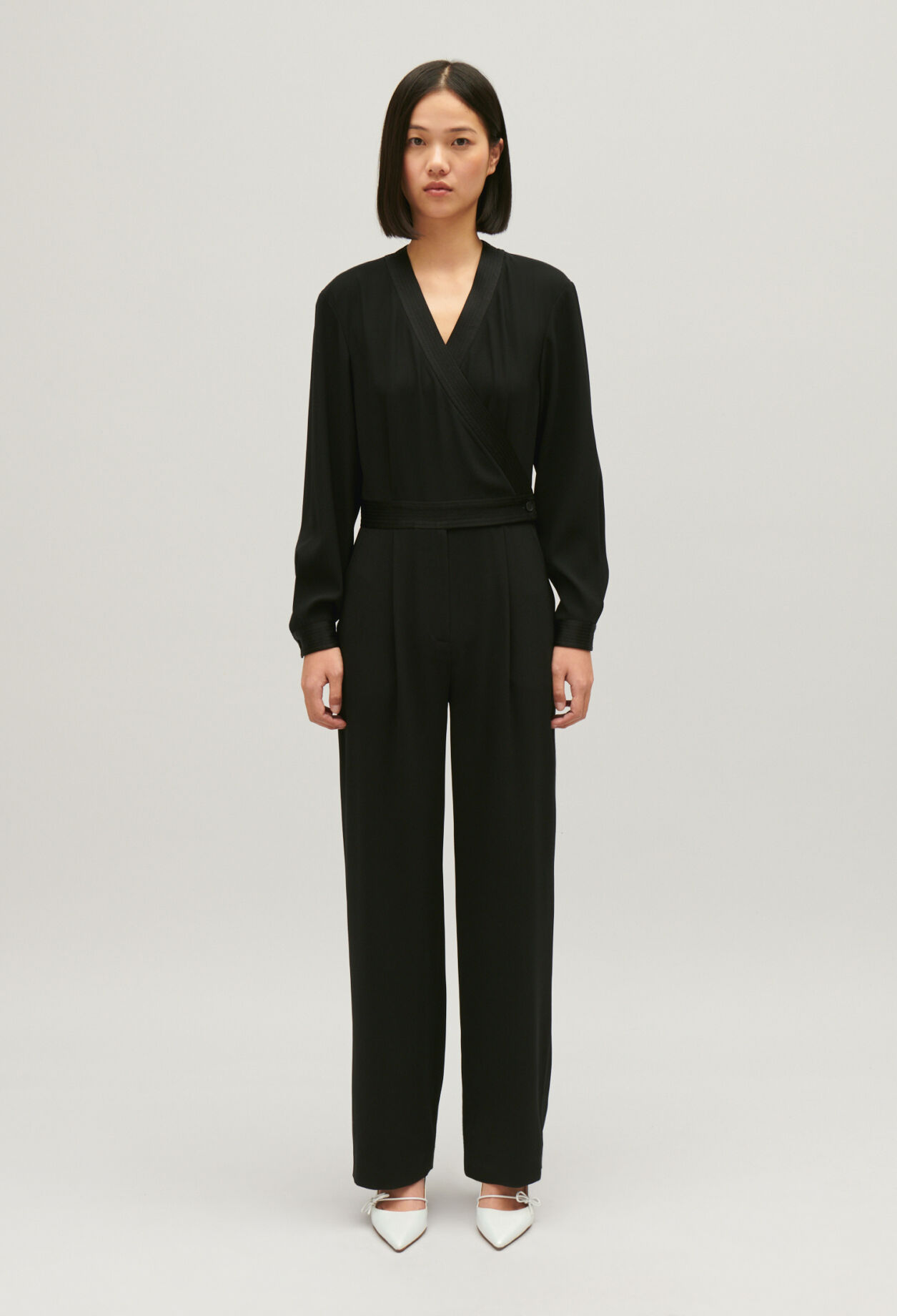 Black trouser suit