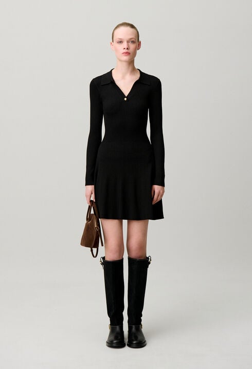 Short fine-knit dress