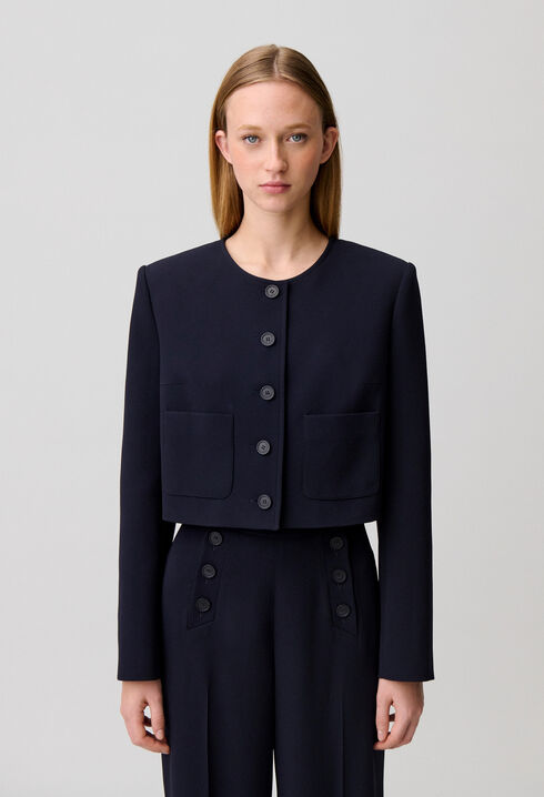 Round neck jacket