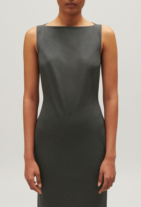 Black midi shift dress