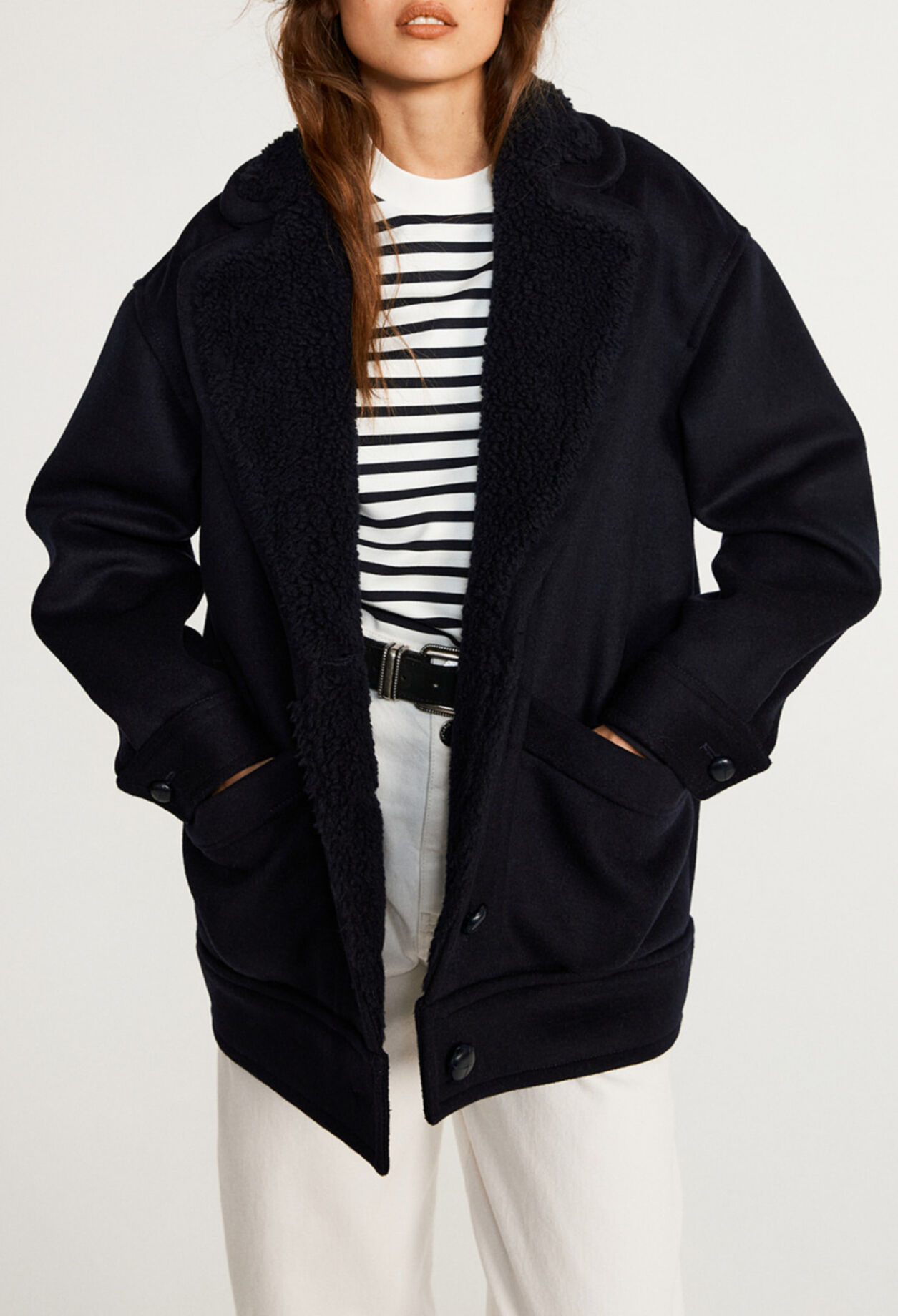 Short wool coat