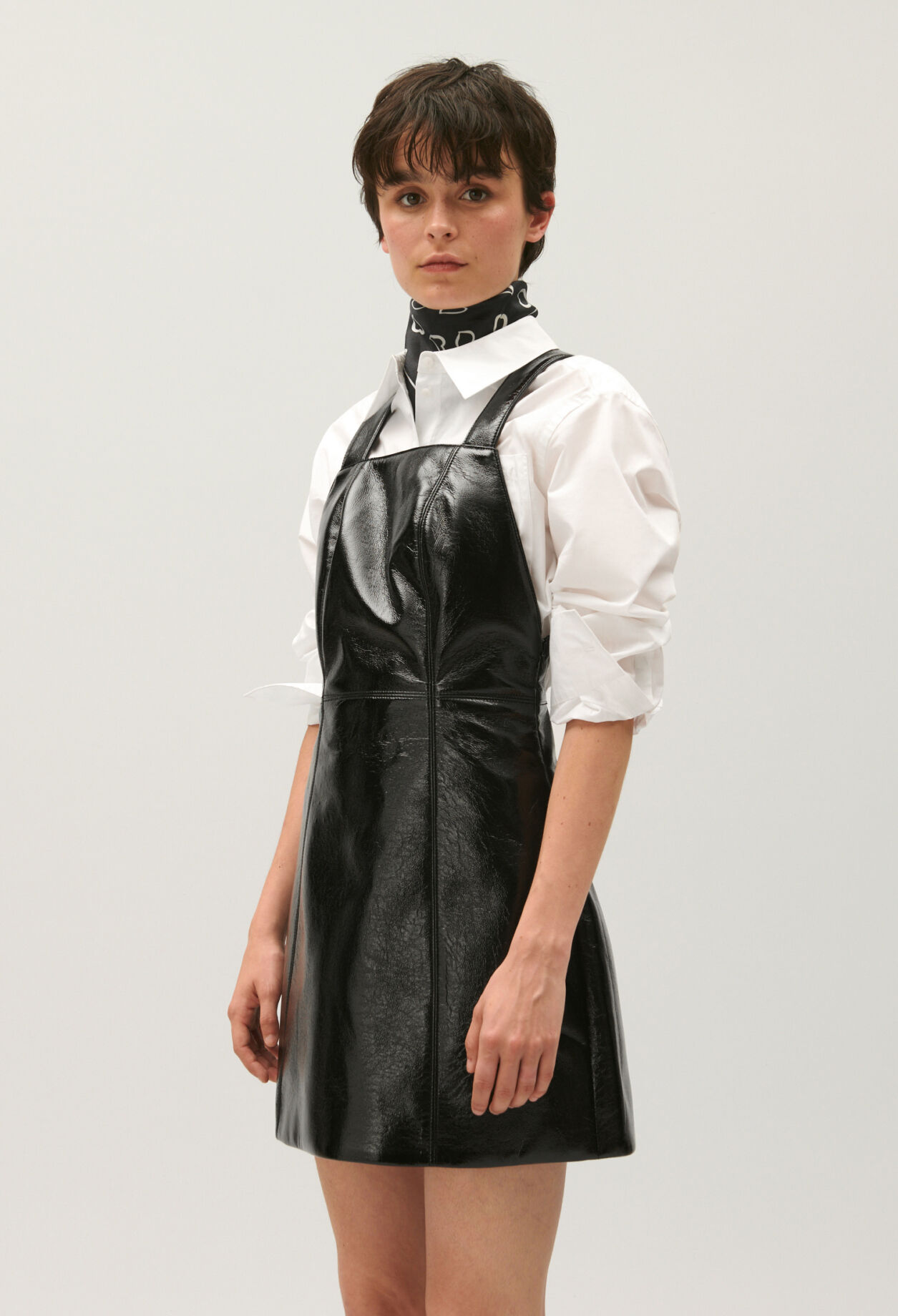 Short black vinyl dress for women | Claudie Pierlot