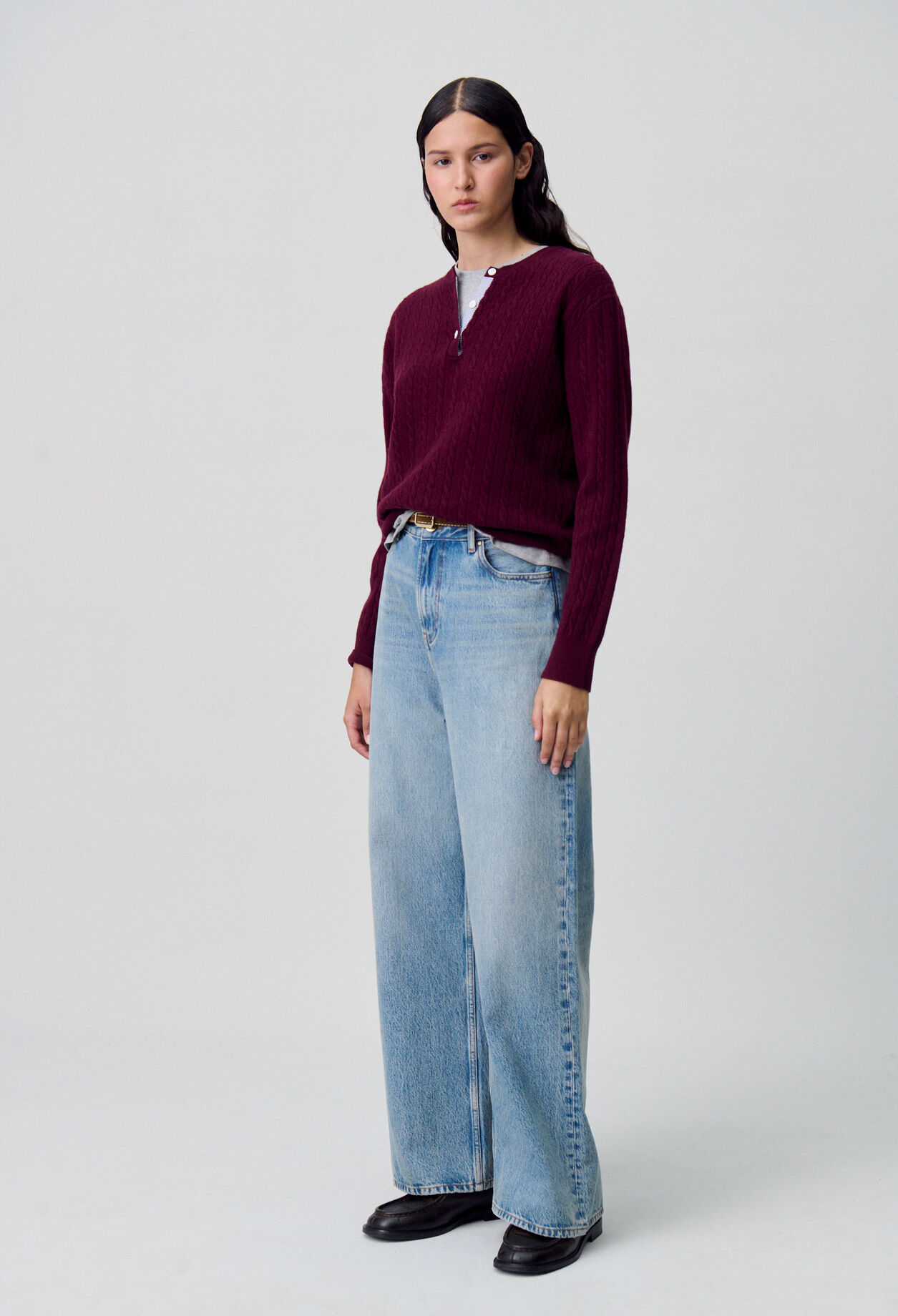 Henley Knit Sweater