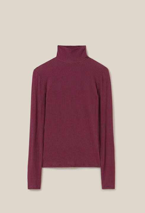 Fitted Funnel Neck Top