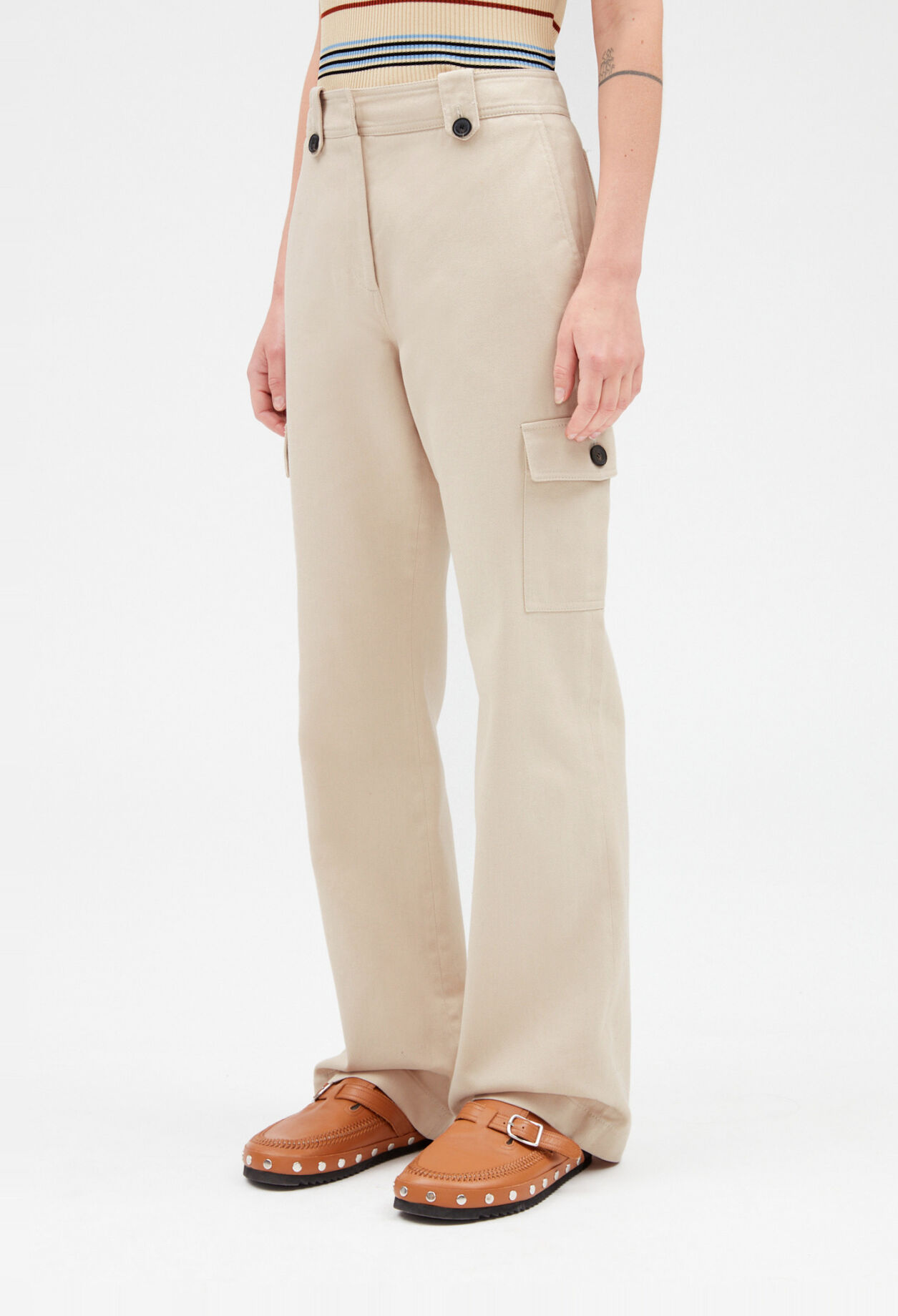 Beige cargo trousers
