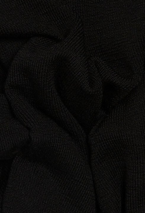 Black wool jumper with high neck