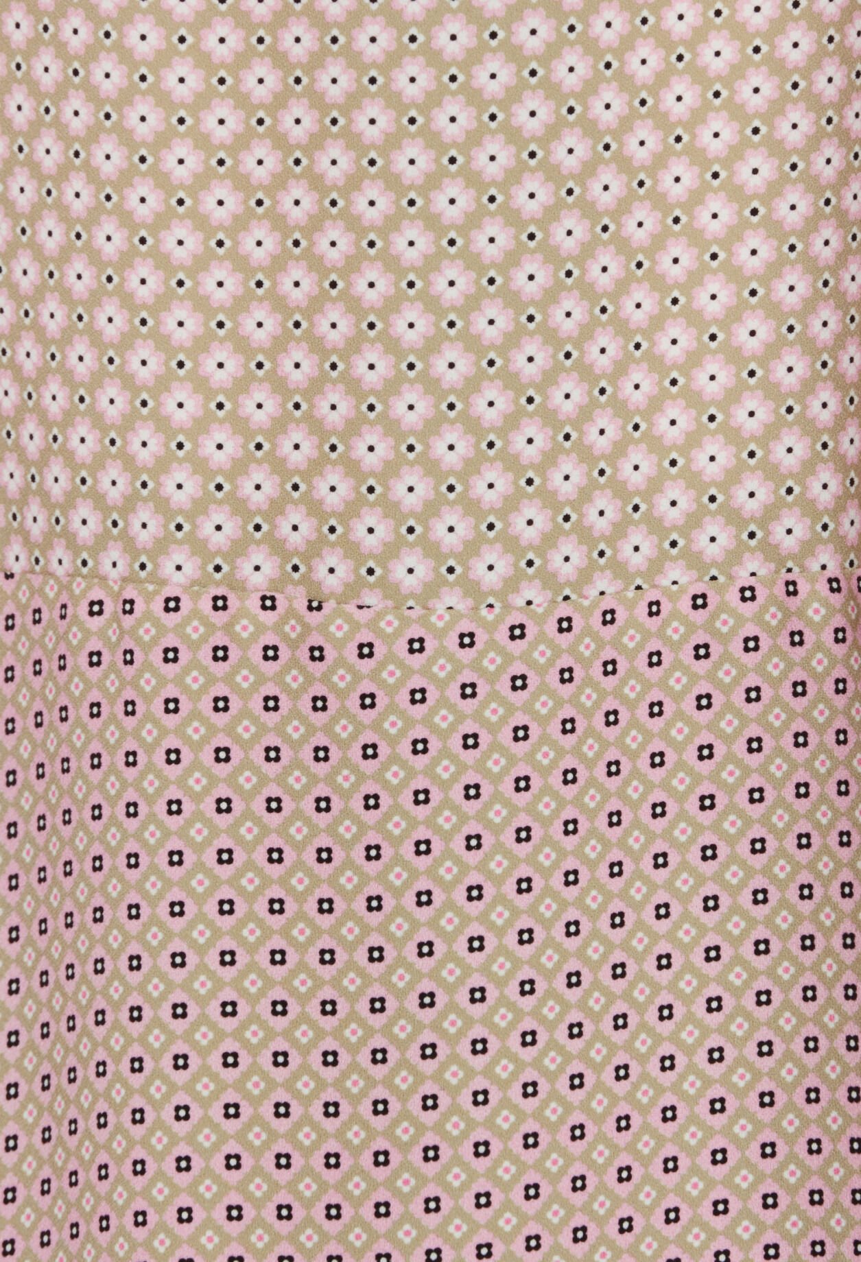 Printed pink mini dress