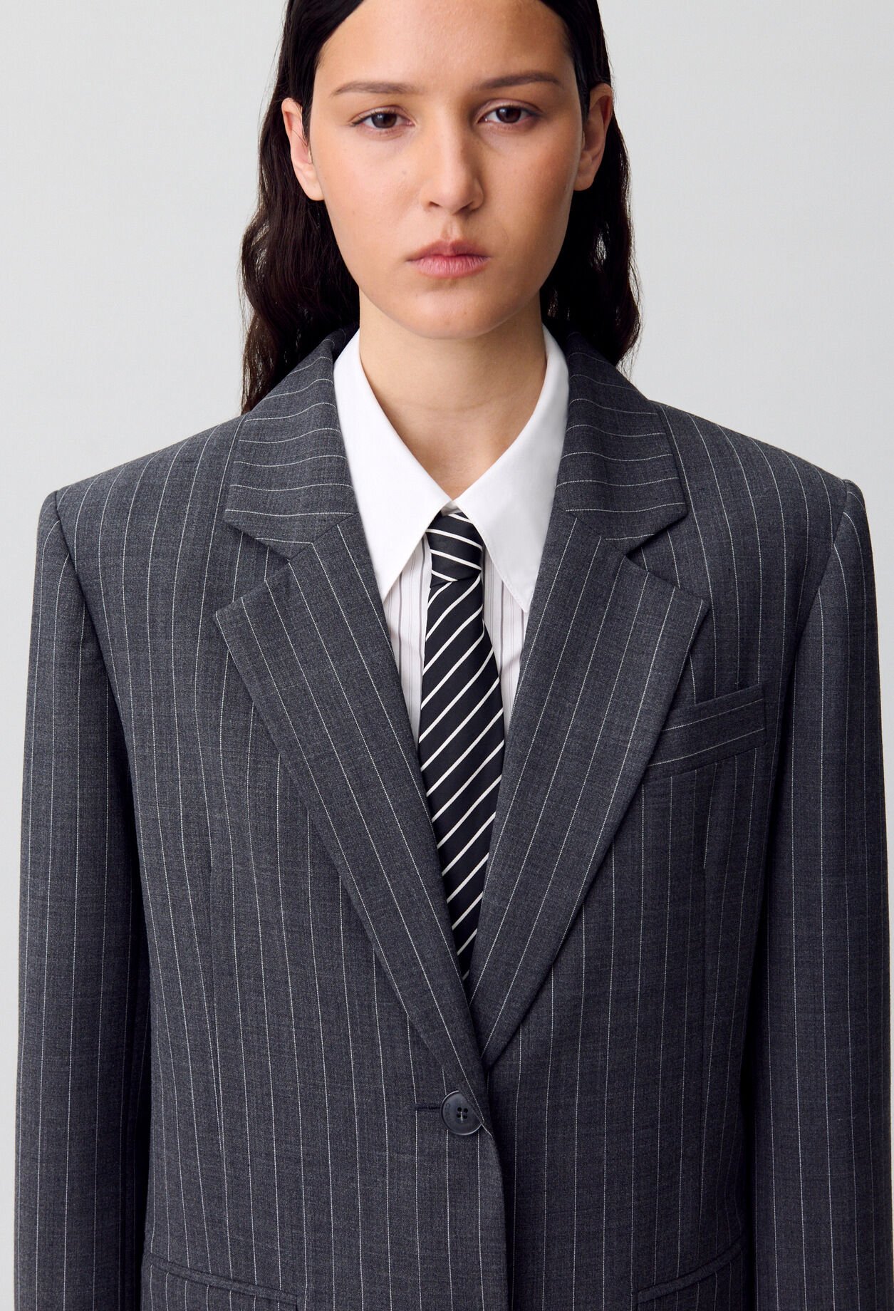 Striped tailored jacket