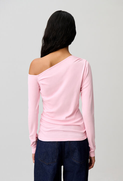 Pink Asymmetric Top in 100% Cotton
