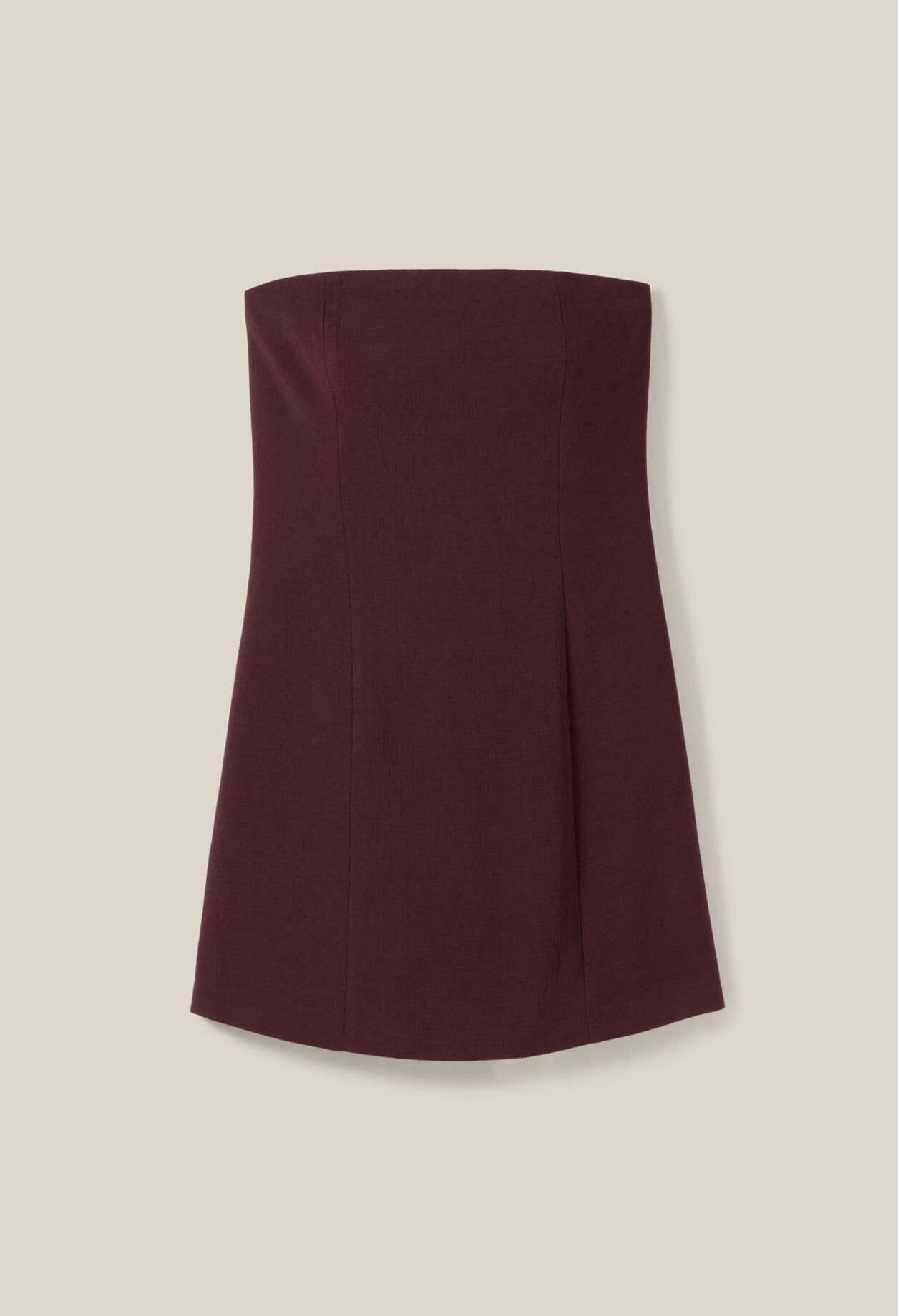 Cappucino strapless short dress