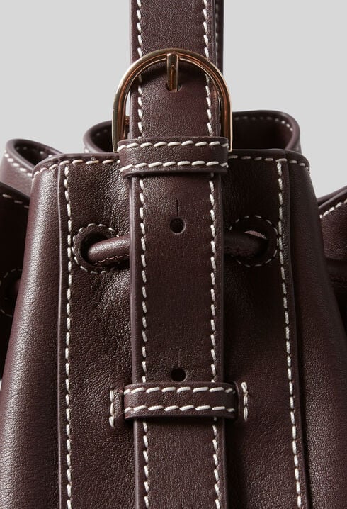 Large Leather Bucket Bag