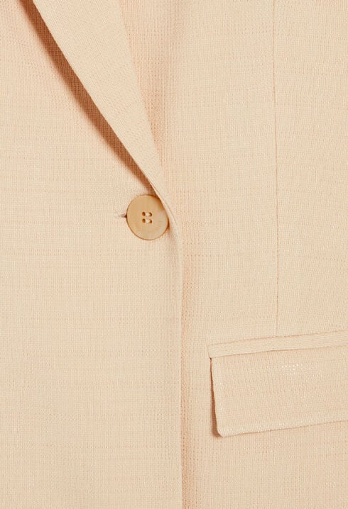 Beige textured suit jacket