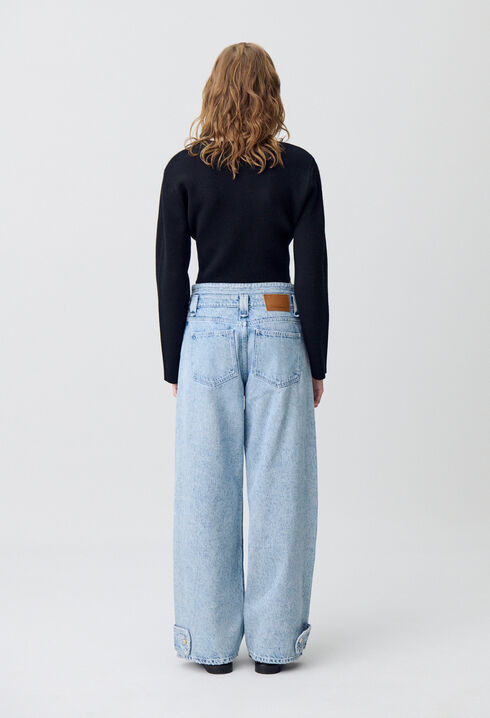Straight denim jeans