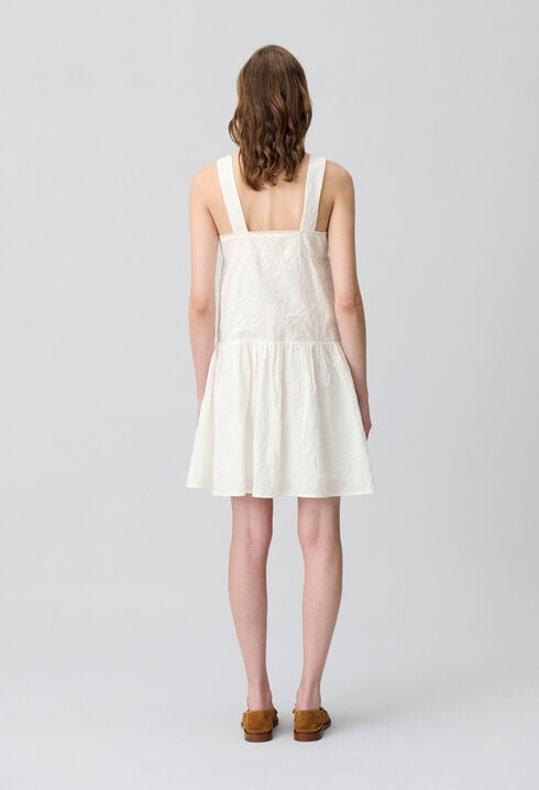 Short Dress with Embroidered Bodice