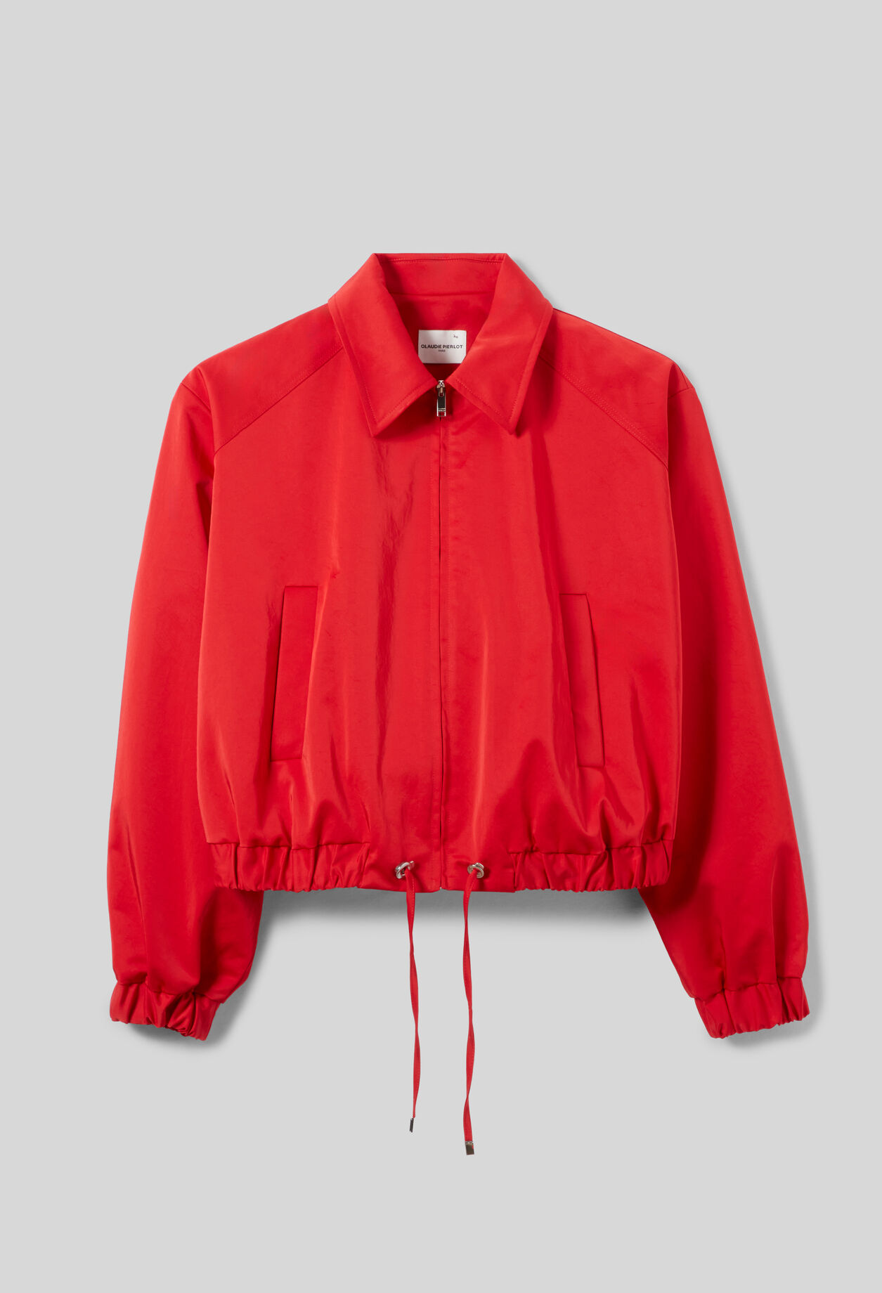 Short satin jacket