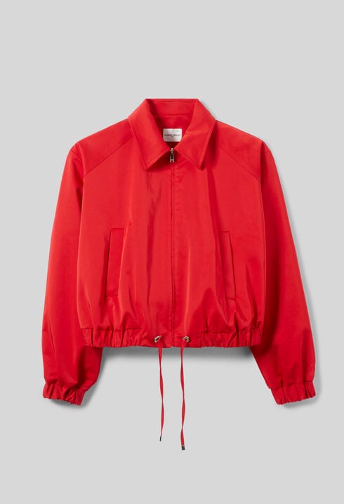 Short satin jacket
