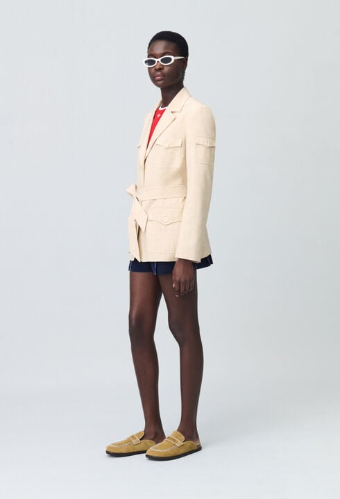 Belted safari jacket