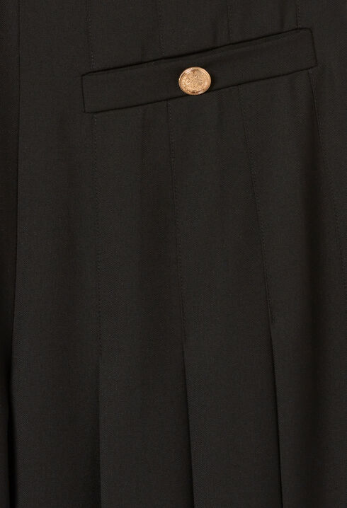 Pleated Wide-Leg Trousers