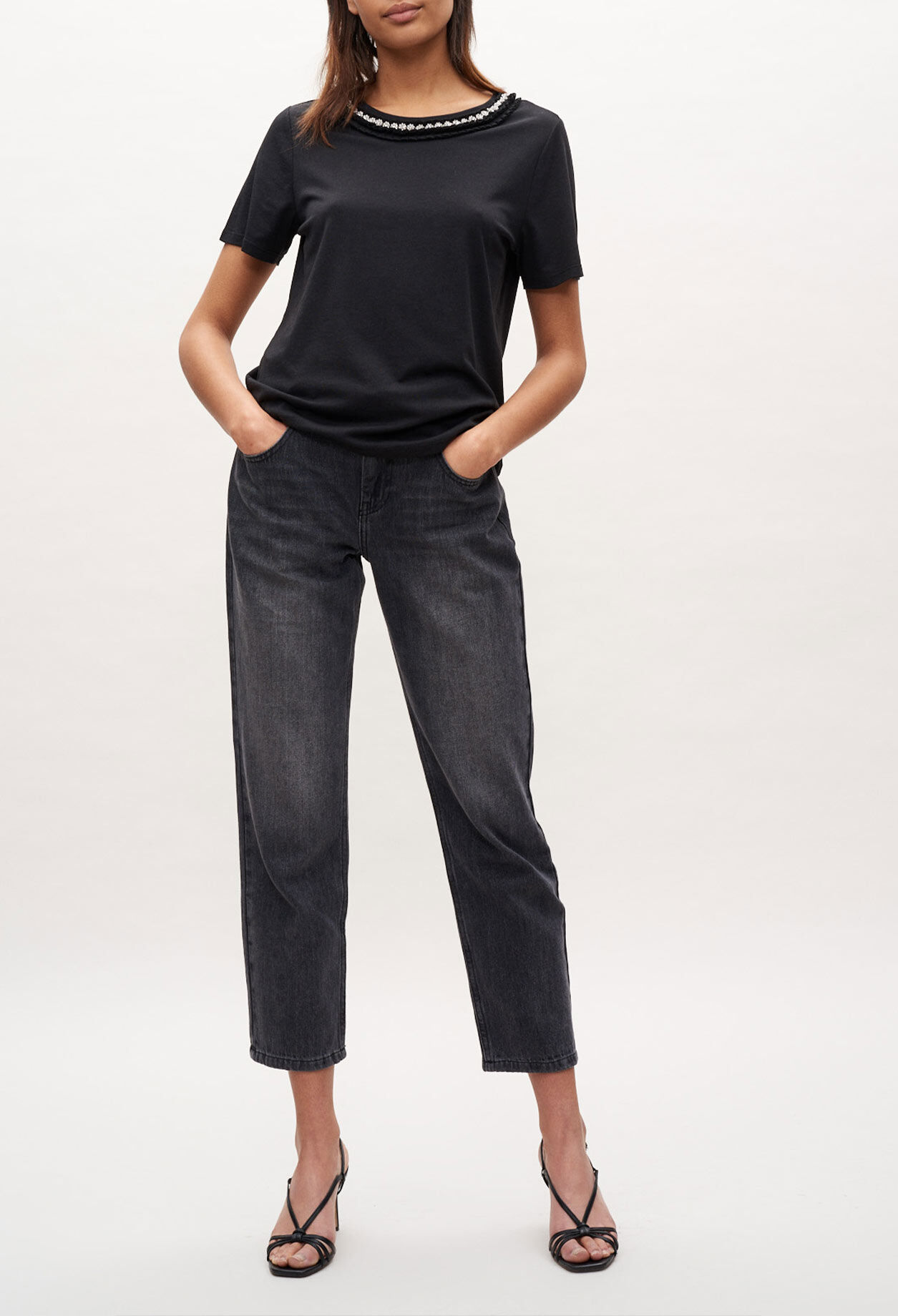 T-shirt with rhinestones