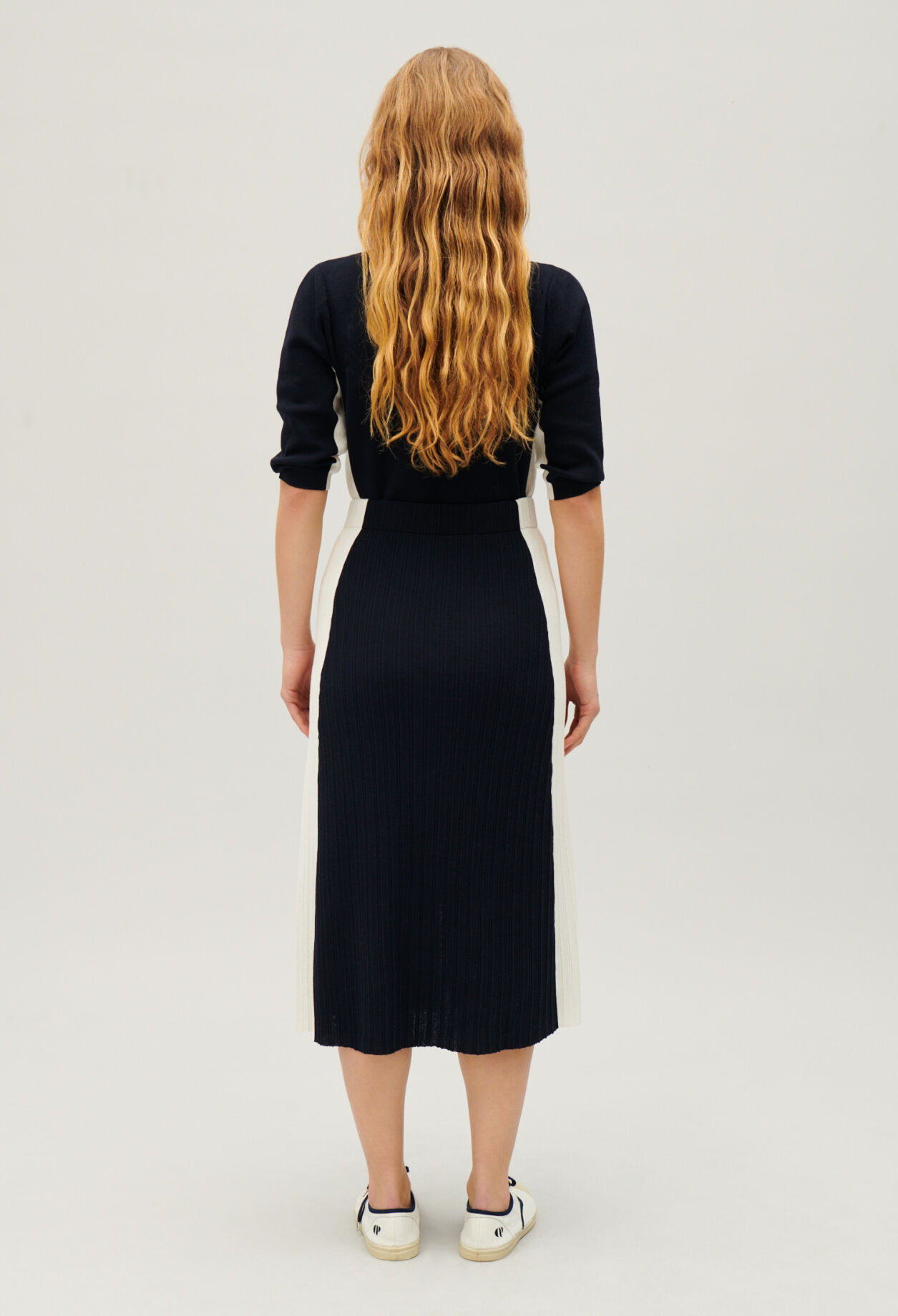 Two-tone midi dress