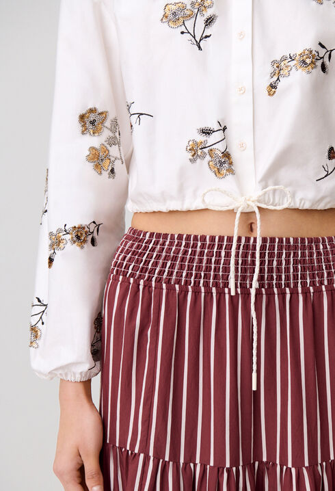 Floral and sequin shirt