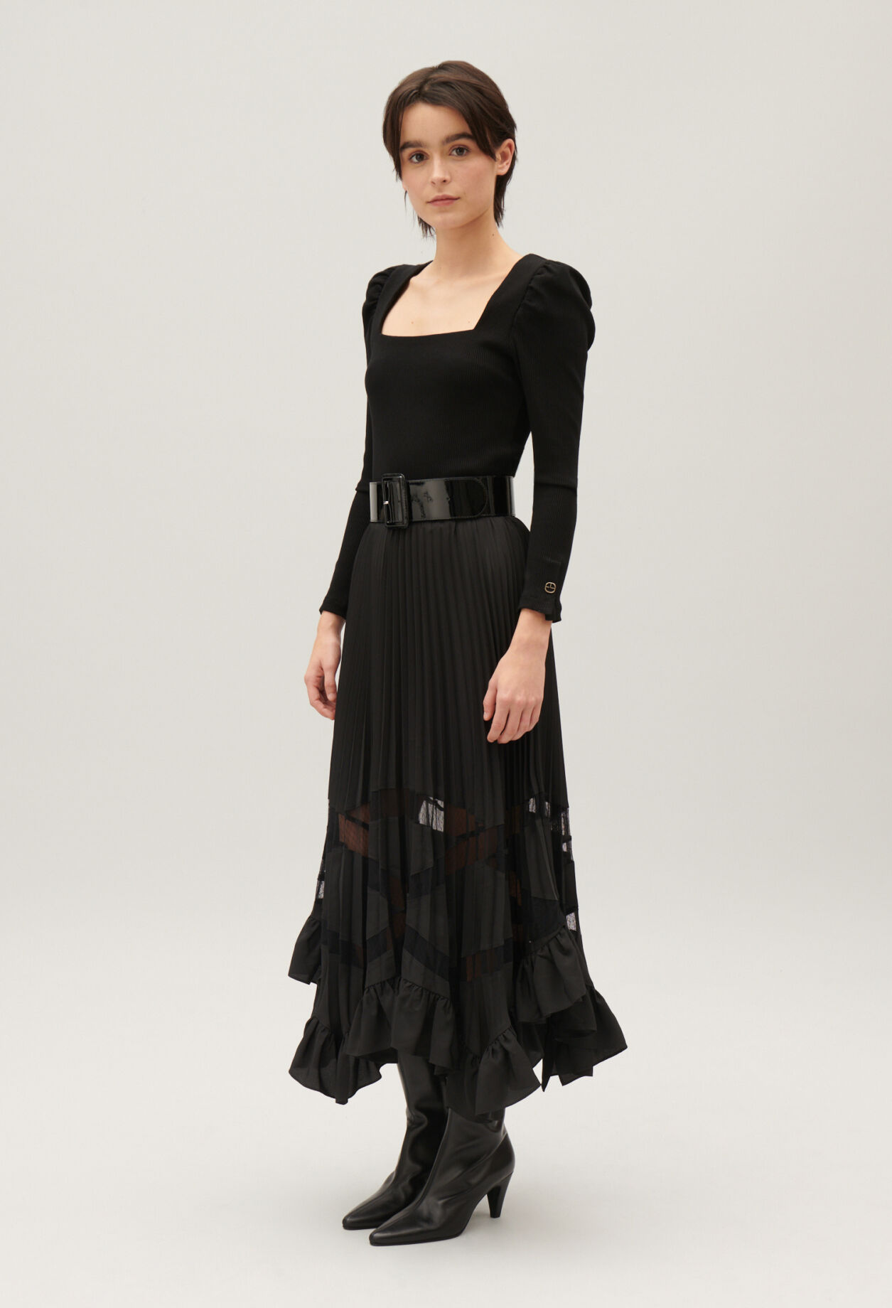 Asymmetrical pleated skirt for women | Claudie Pierlot
