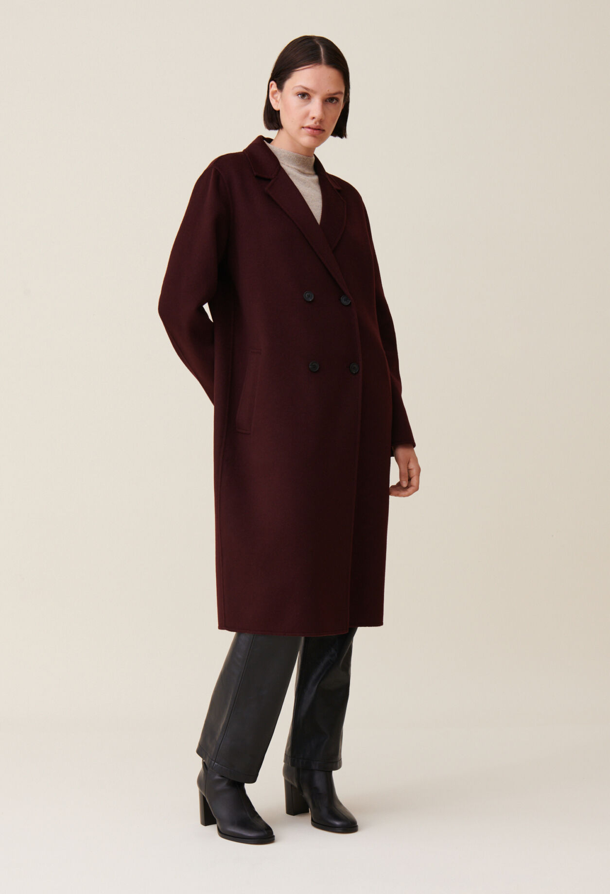 Manteau bordeaux outlet