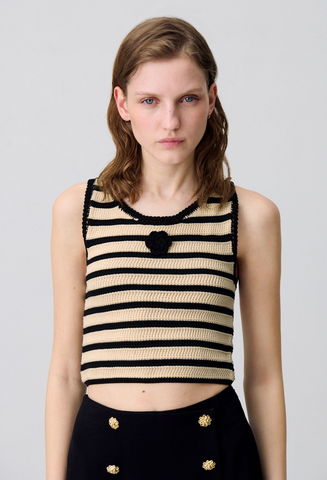 Striped Crochet Top