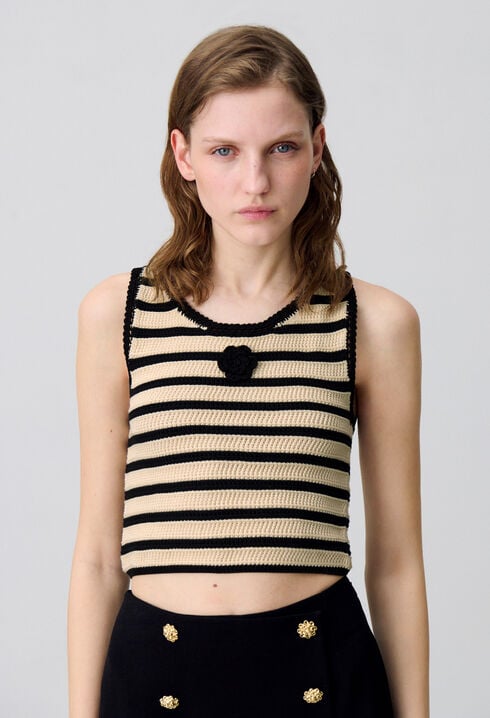 Striped Crochet Top