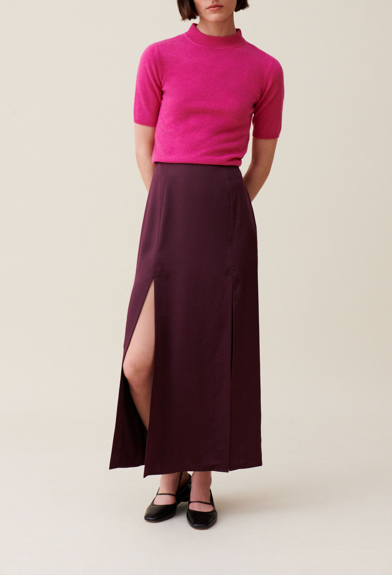 Flowy Pleated Maxi Skirt