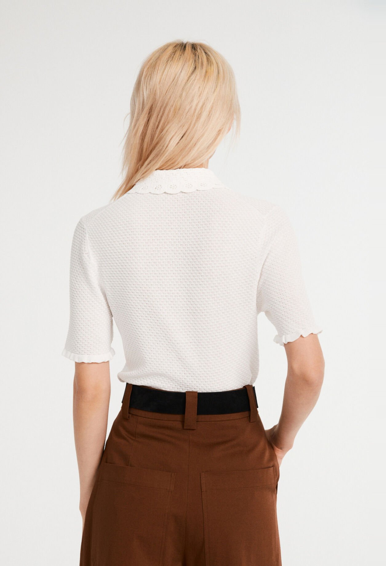 Crochet polo shirt