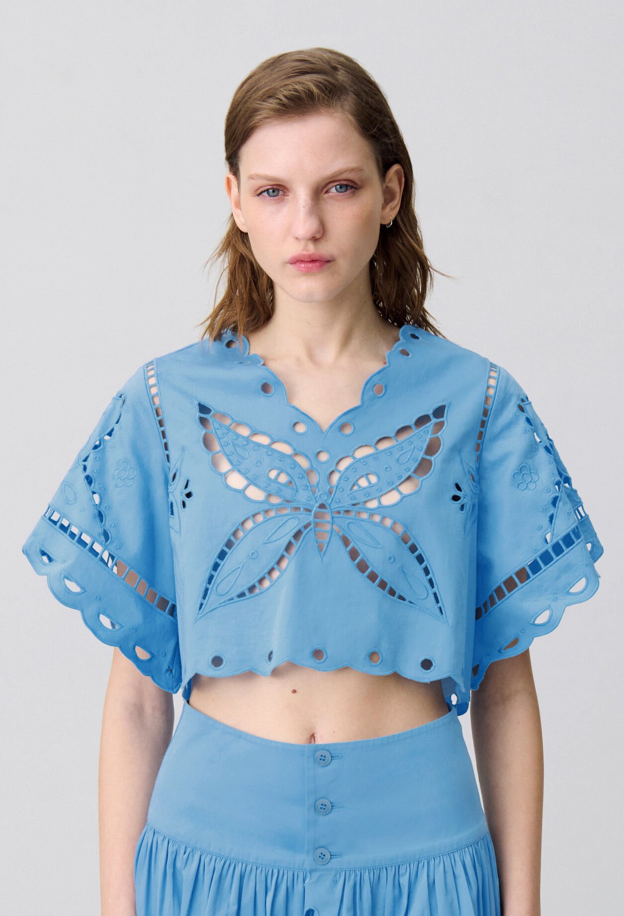 Butterfly Embroidered Top