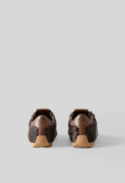Chocolate-coloured Swing trainers