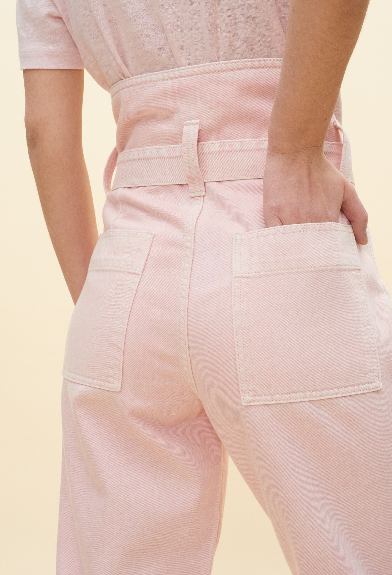Belted mom jeans