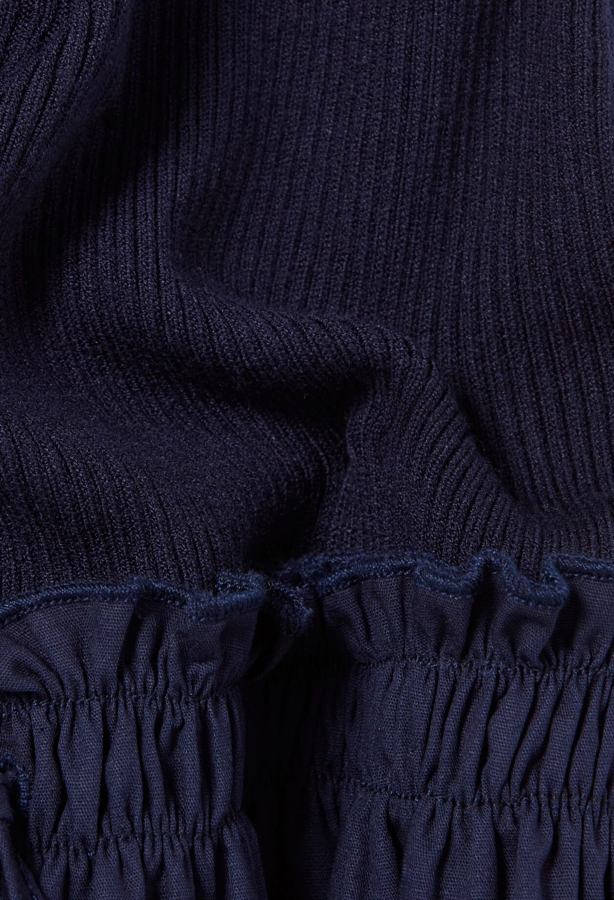 Bi-material knit dress