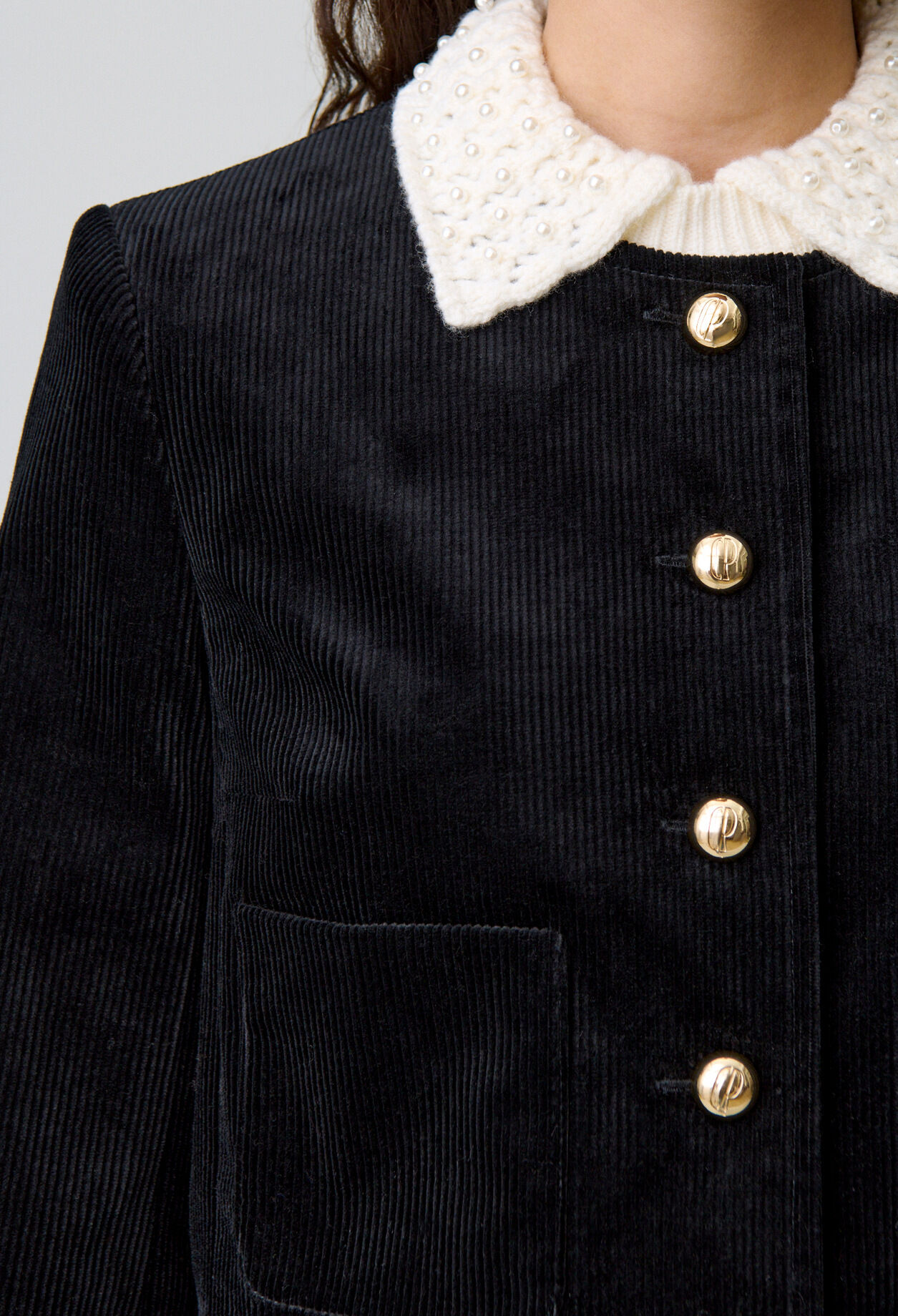 Short Velvet Boxy Jacket