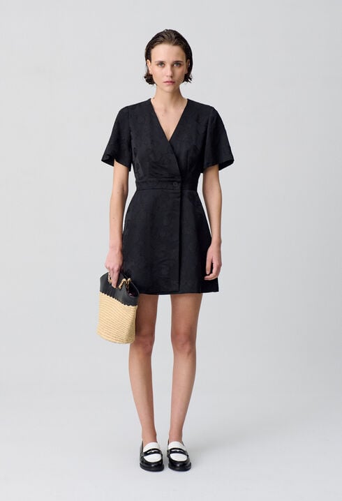 Wrap-Style Mini Dress